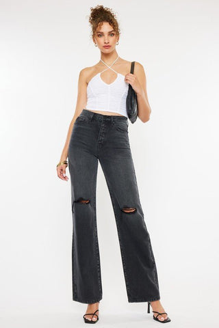 SALE: Super High Waisted Jeans In Black | Noisy May | SilkFred