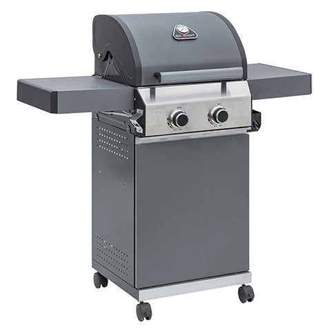 Grillstream Classic 2 Burner Hybrid Gas and Charcoal Barbecue - Matt Grey