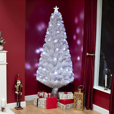 White Fibre Optic Christmas Tree