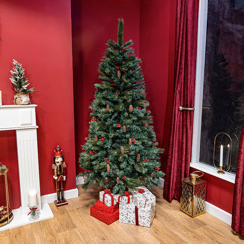 Artificial Christmas Tree with Red Berries