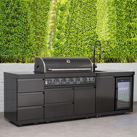 Black Stainless Steel Modular Outdoor Kitchens