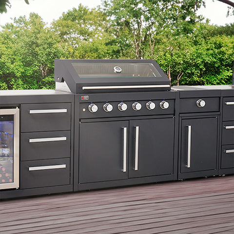 Black Modular Outdoor Kitchens