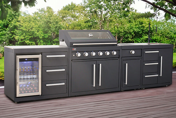 Matte Black Modular Outdoor Kitchens