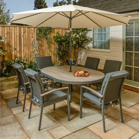 Outdoor Dining Set with Parasol