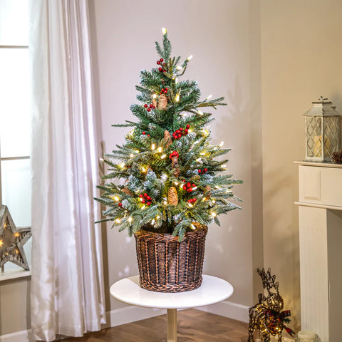 Potted Spruce Artificial Christmas Tree