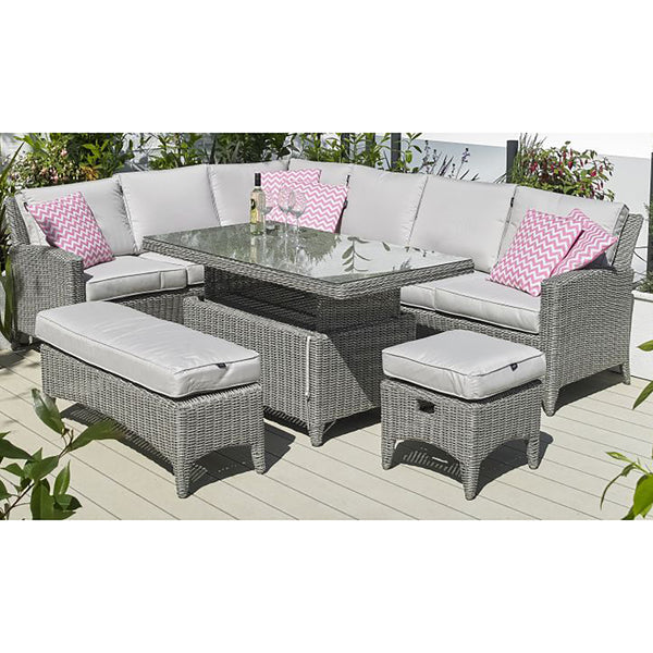 Harbo Valencia L Shaped Corner Casual Dining Sofa Set - Garden Trends