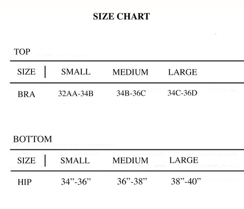 Posh Pua Size Chart