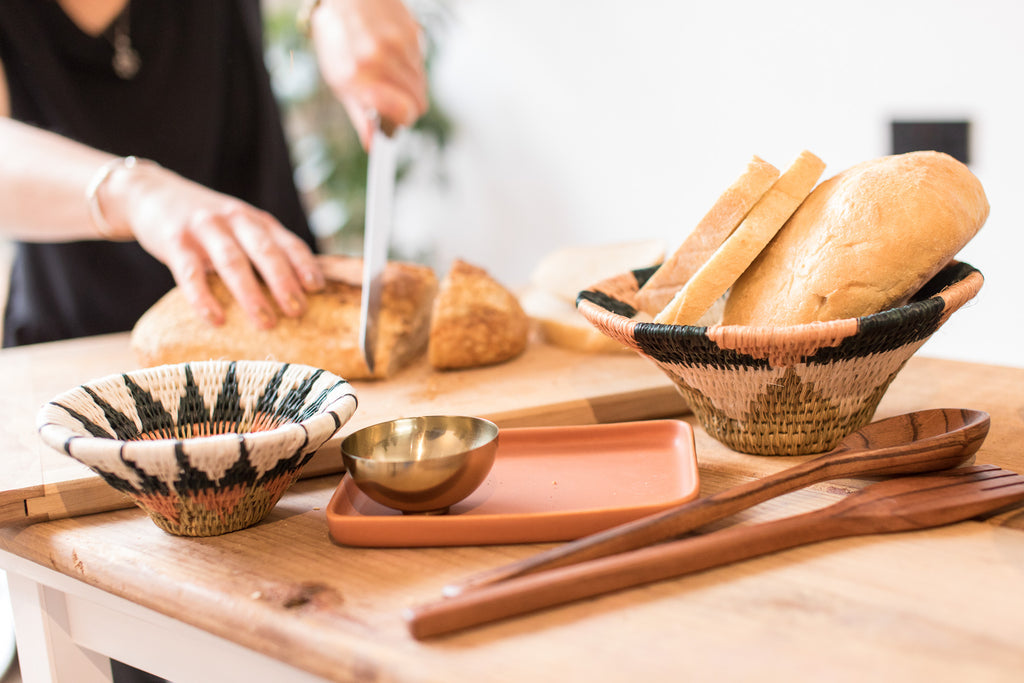 Woven bread baskets