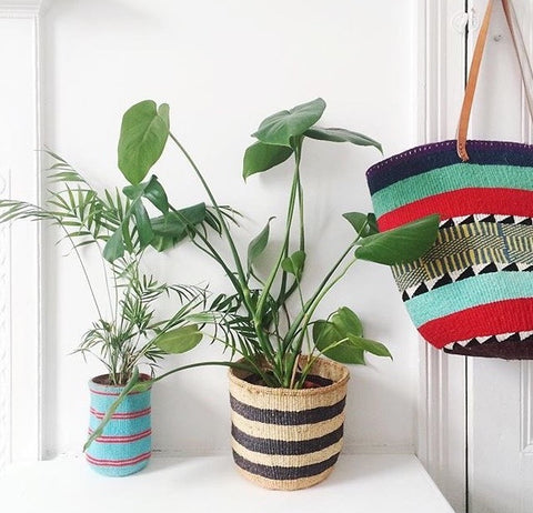 Wool and Sisal Basket Bag styled by @thiswaytothecircus