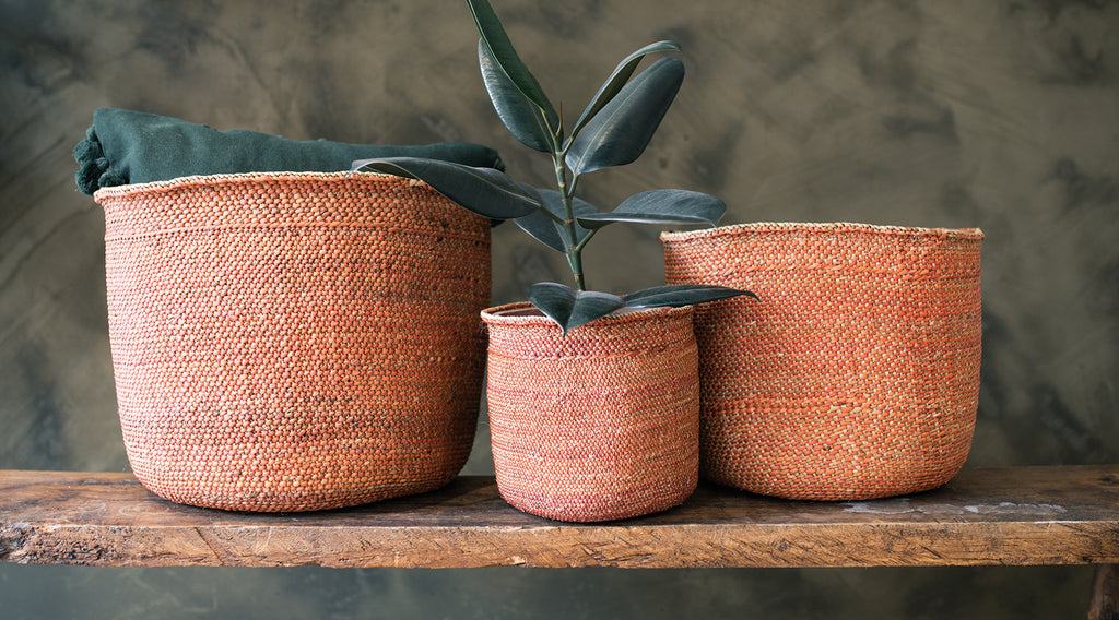 naturally dyed baskets