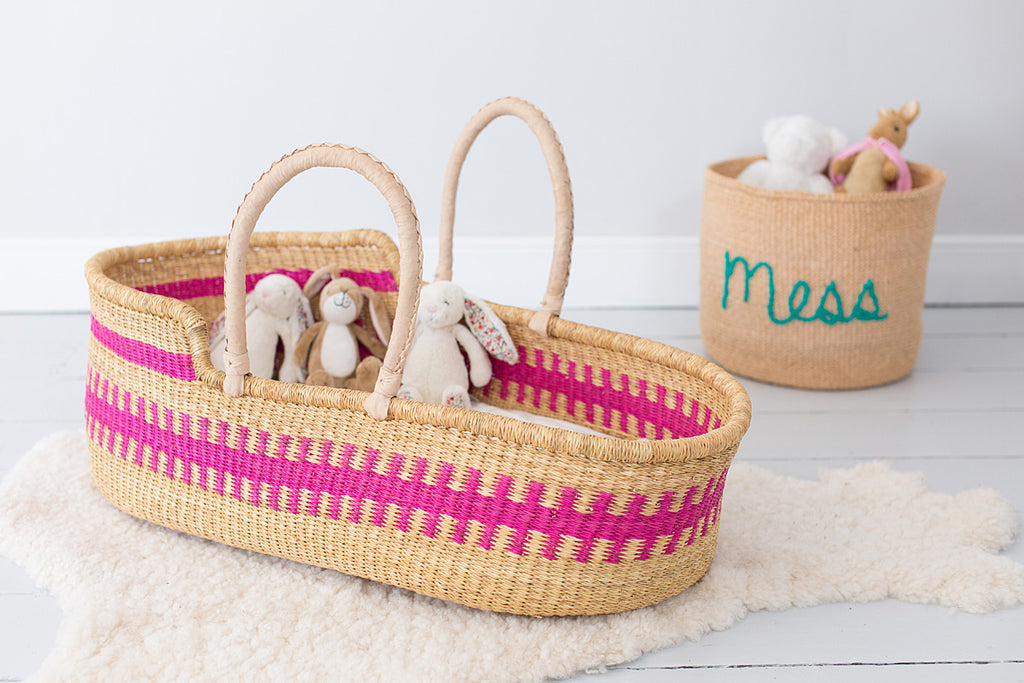 moses basket woven