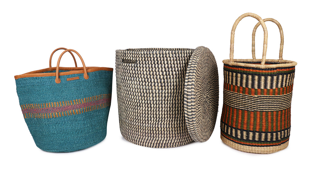 handwoven laundry baskets