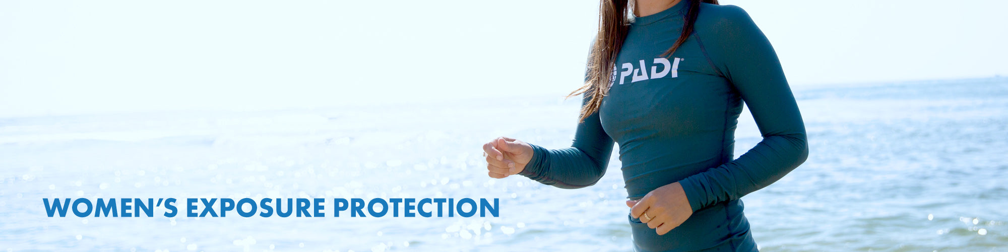 Women's exposure protection collection page.