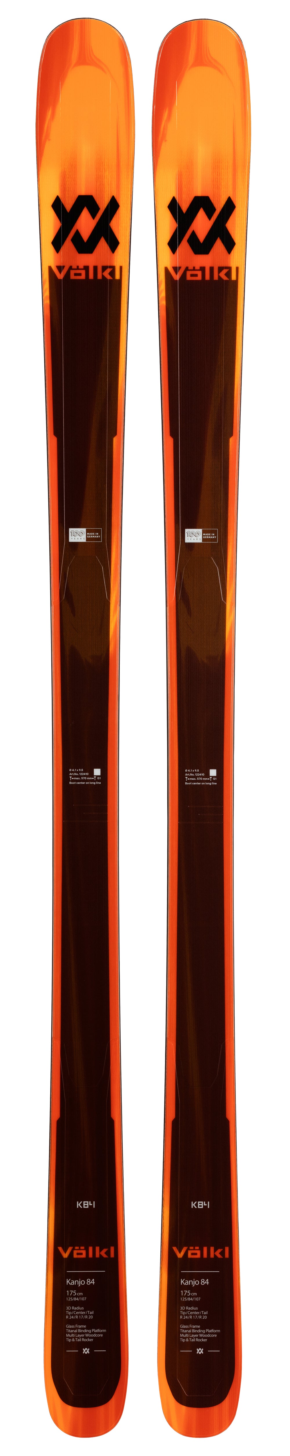 Volkl Kanjo 84 Flat Men's Skis Winter 2022/2023 Equipe Sport