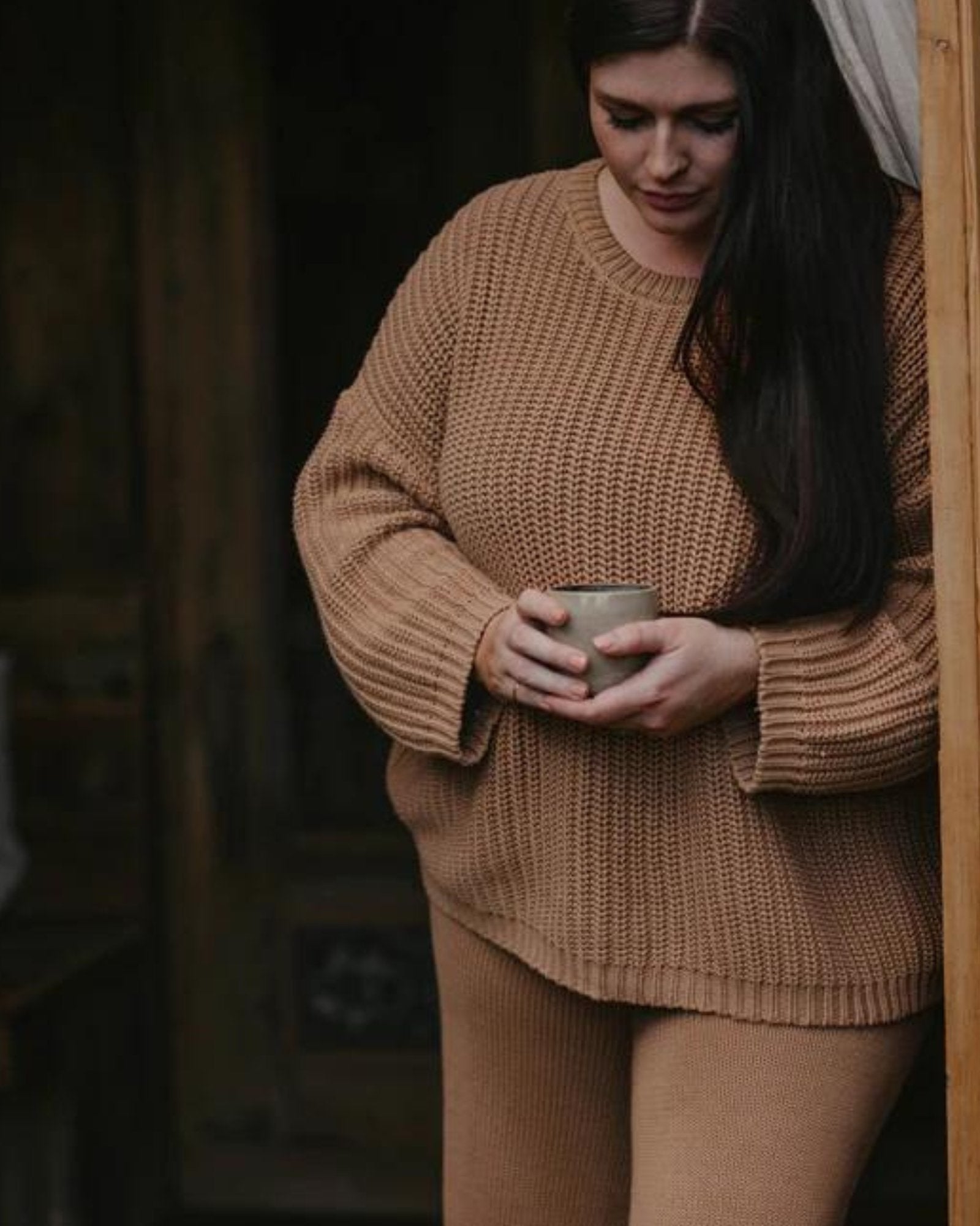 The Chunky Cardigan Organic Cotton Oatmeal