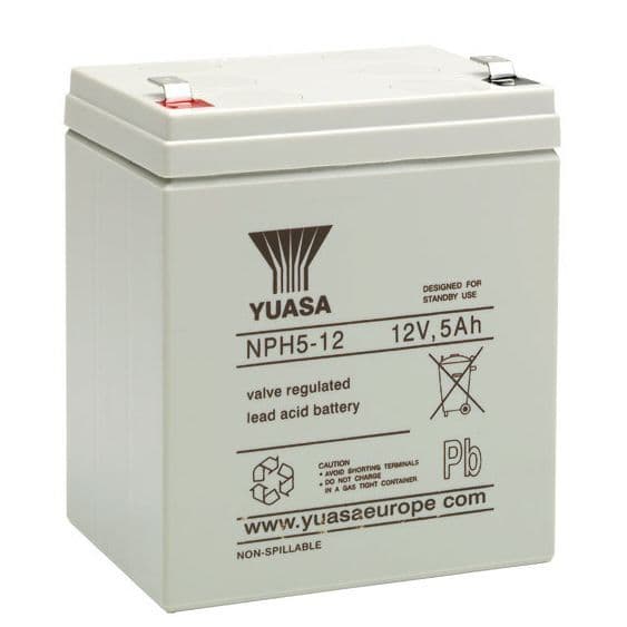 Yuasa NPH5-12 Battery 12v 5Ah Rechargeable