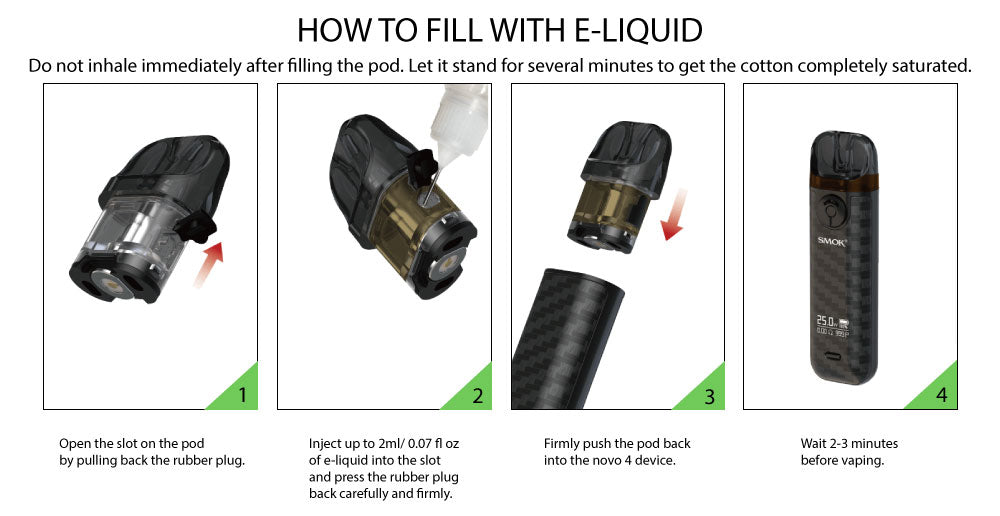 How To Fill SMOK NOVO 4 Kit Mod System with e-Liquid