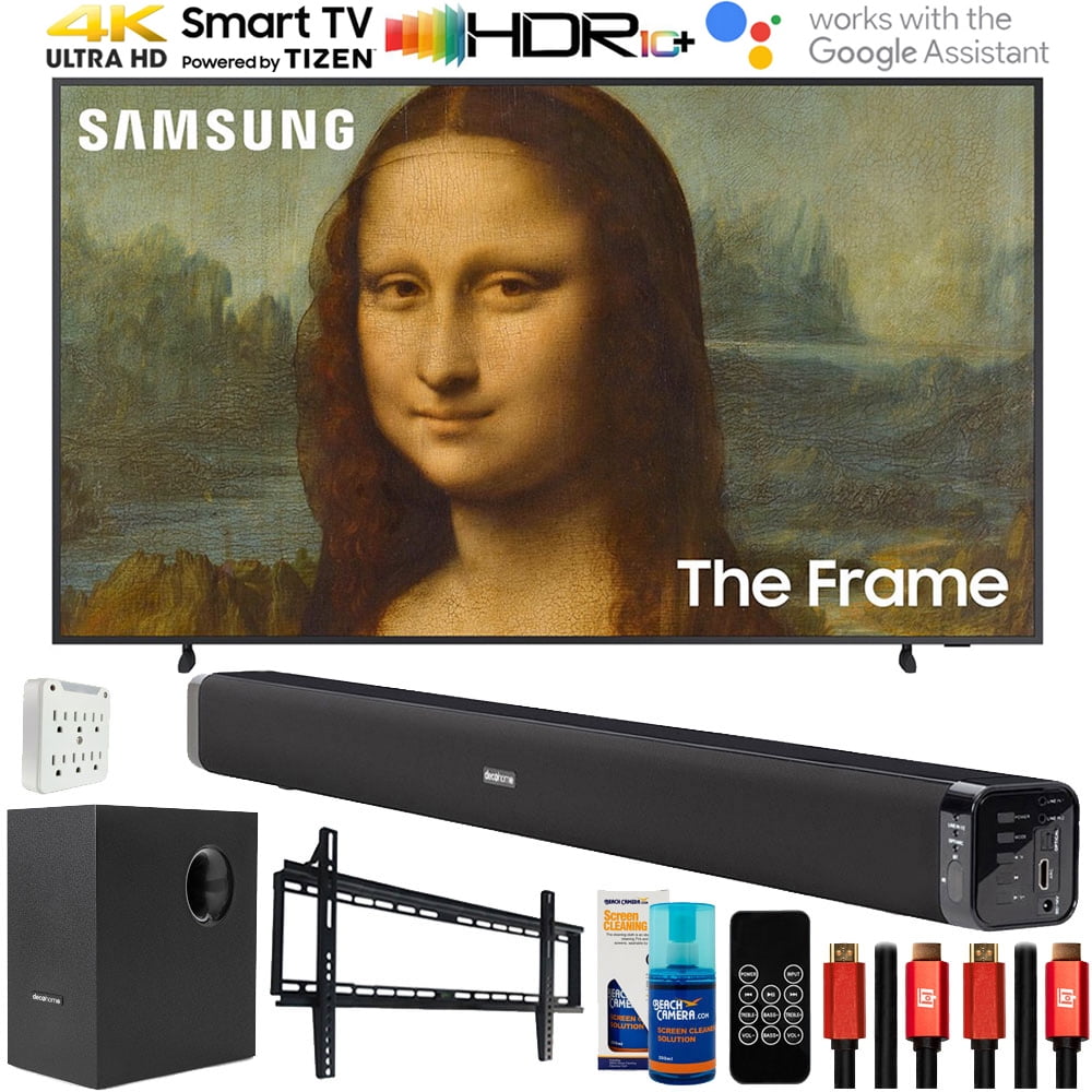Samsung QN50LS03BA 50 inch the Frame QLED 4K UHD Quantum HDR Smart TV (2022) . 6FT 4K HDMI 2.0 Cables