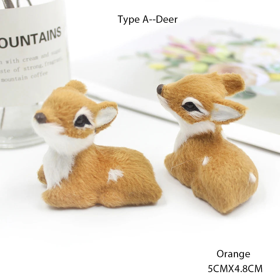 Charming Miniature Christmas Deer Table Ornaments - Image 22