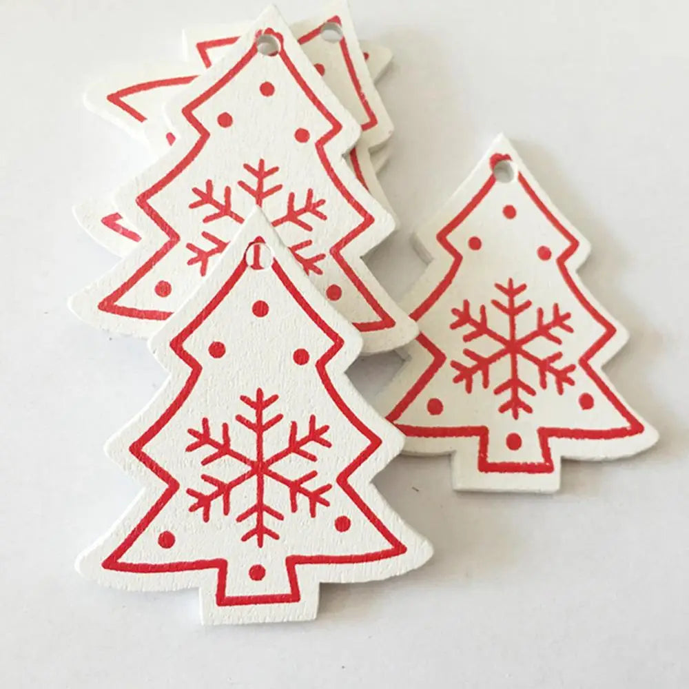 10 Rustic Snowflake Wood Ornaments for Christmas - Image 15