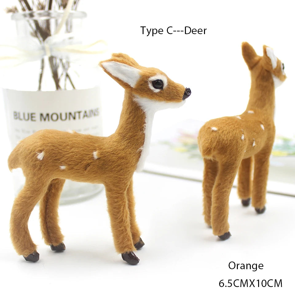 Charming Miniature Christmas Deer Table Ornaments - Image 11