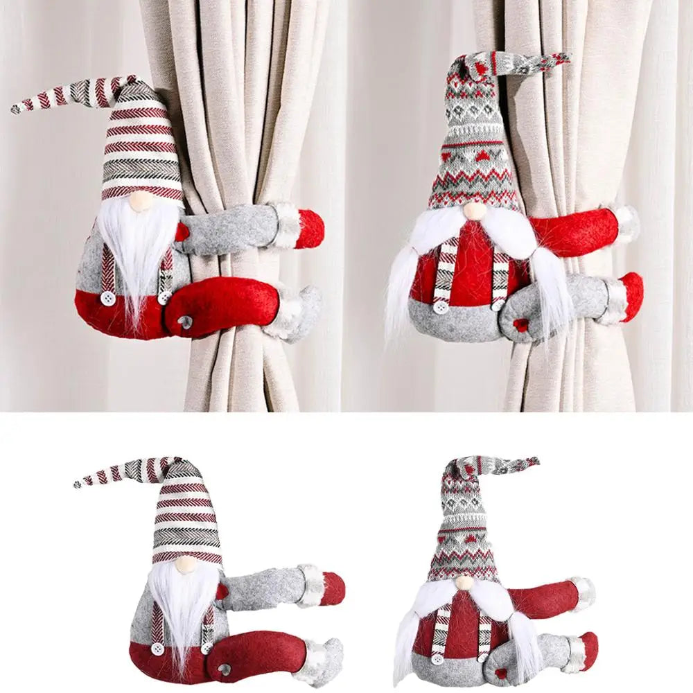 Festive Santa Elk Christmas Curtain Buckle Ornament - Image 27