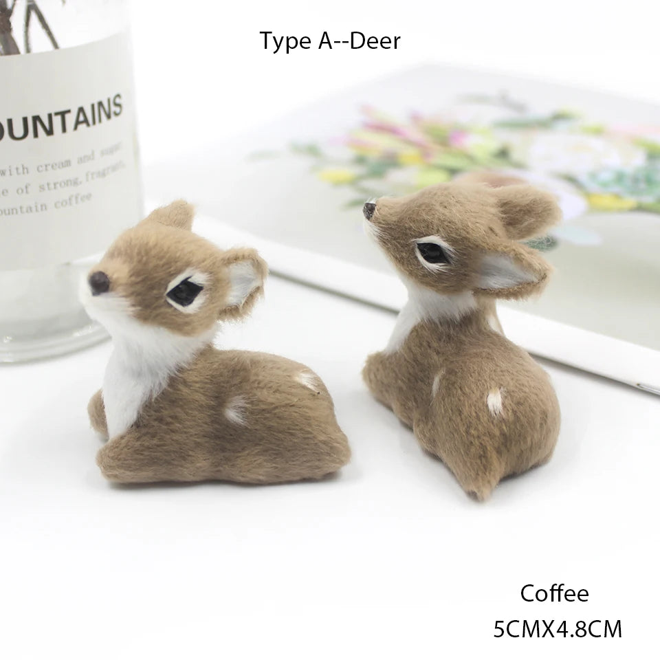 Charming Miniature Christmas Deer Table Ornaments - Image 24