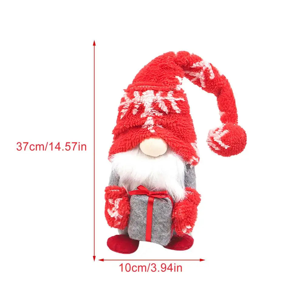 Charming Handmade Christmas Gnome Plush Doll Ornament - Image 40