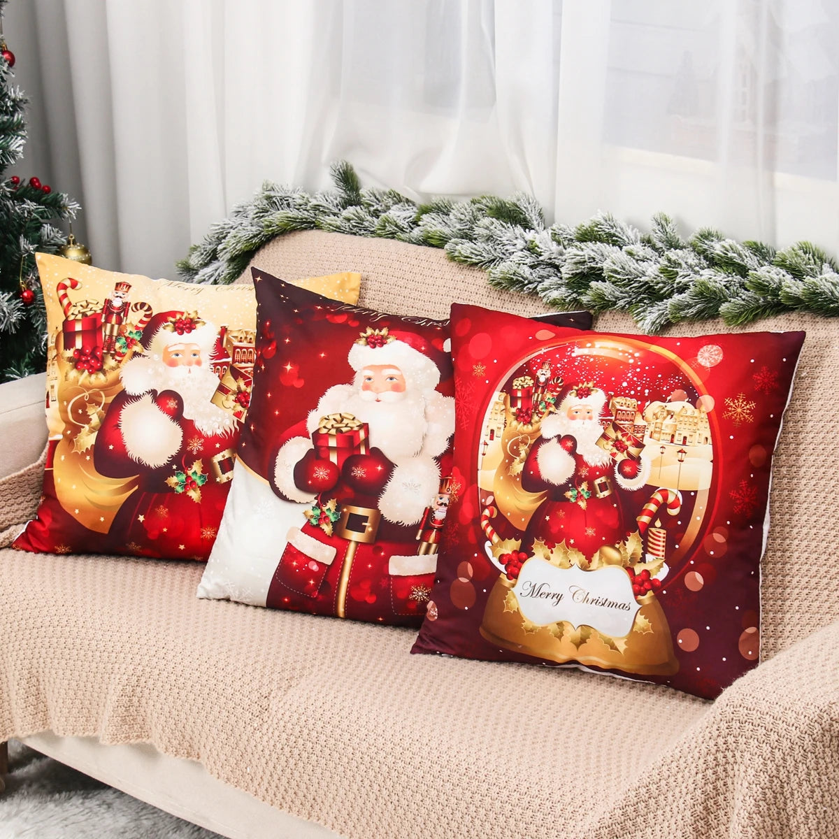 Festive 45cm Christmas Cushion Cover - Merry Decor - Image 25