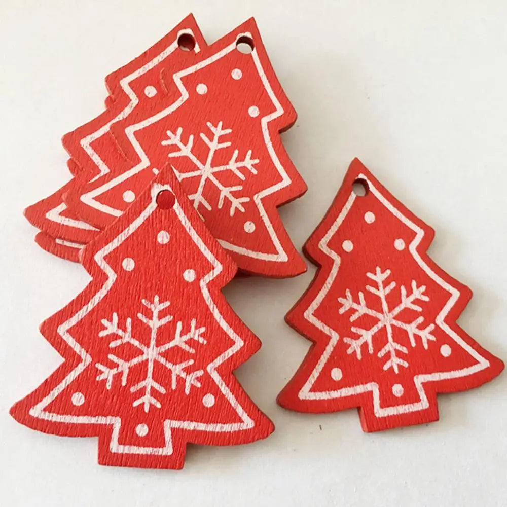 10 Rustic Snowflake Wood Ornaments for Christmas - Image 4