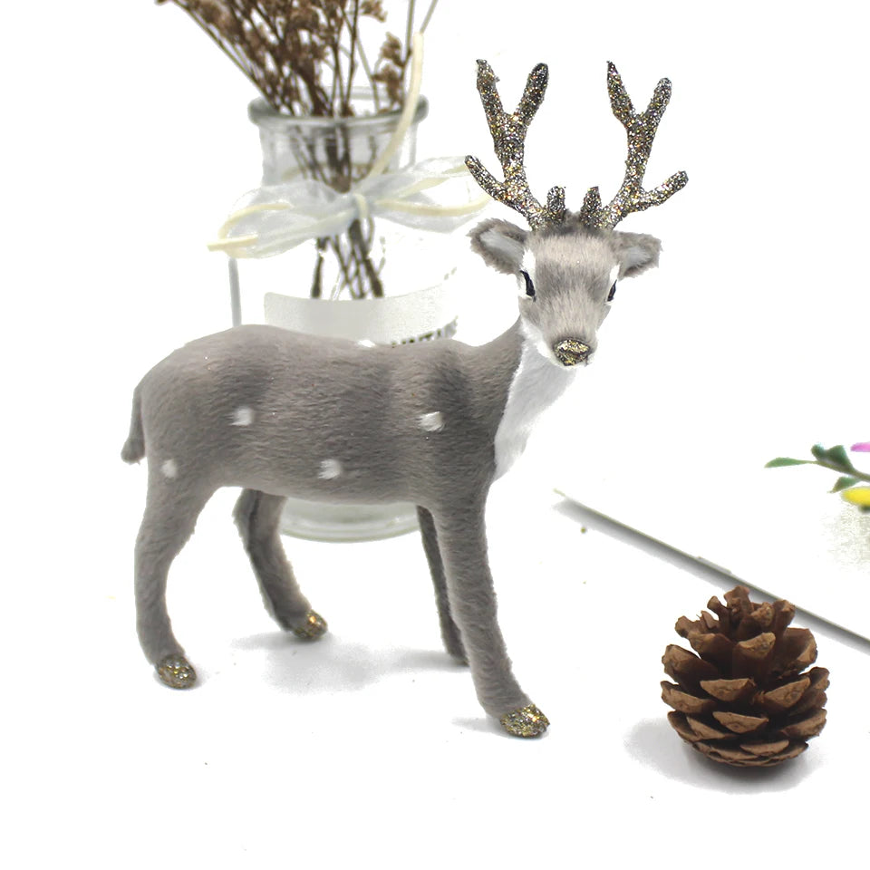 Charming Miniature Christmas Deer Table Ornaments - Image 50