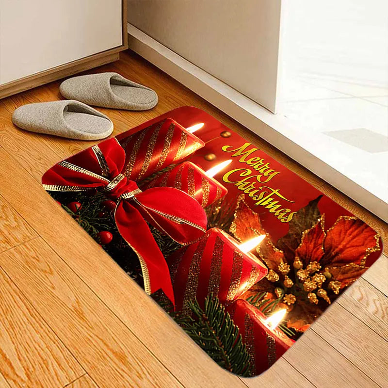 Festive Santa Claus Flannel Carpet for Christmas - Image 23