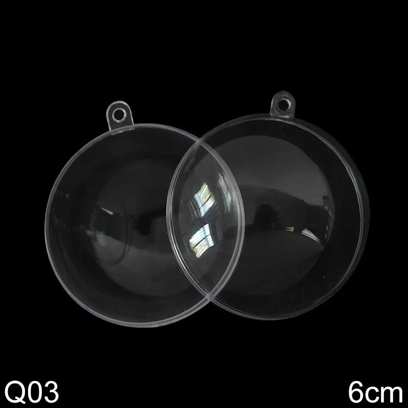 10-Pack Fillable Clear Christmas Tree Ornaments - Image 2