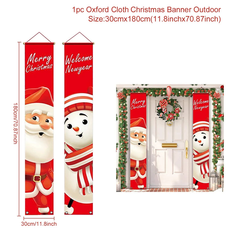Festive Santa Claus Christmas Door Banner Decor - Image 6