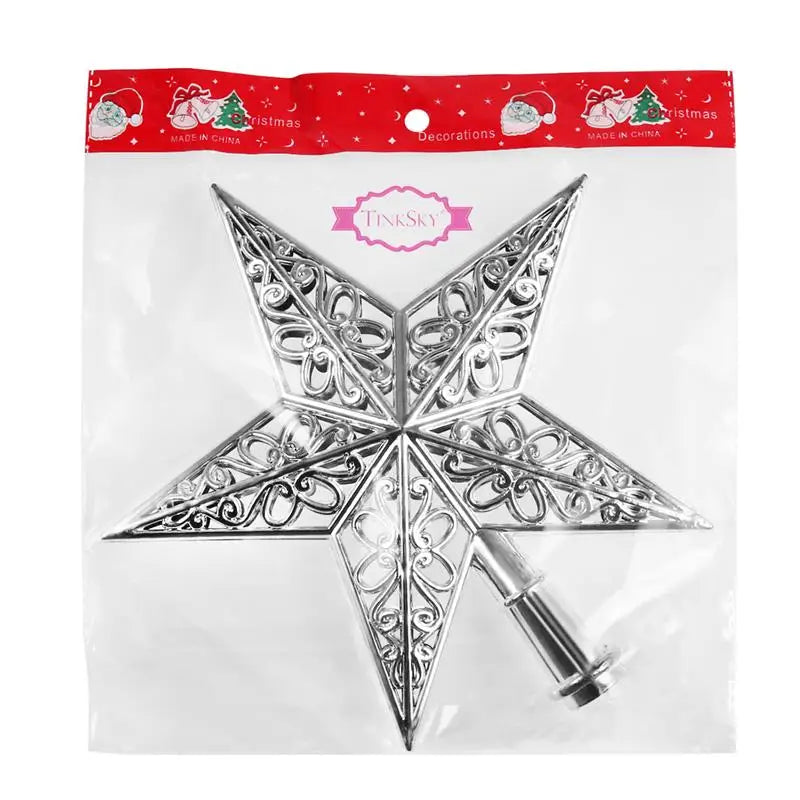 Sparkling Glittery Star Christmas Tree Topper Decoration - Image 5