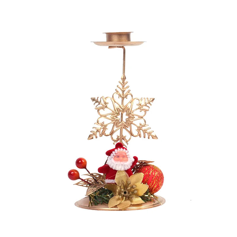 Elegant Golden Christmas Candle Holder Ornament - Image 13