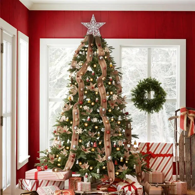 Sparkling Glittery Star Christmas Tree Topper Decoration - Image 4