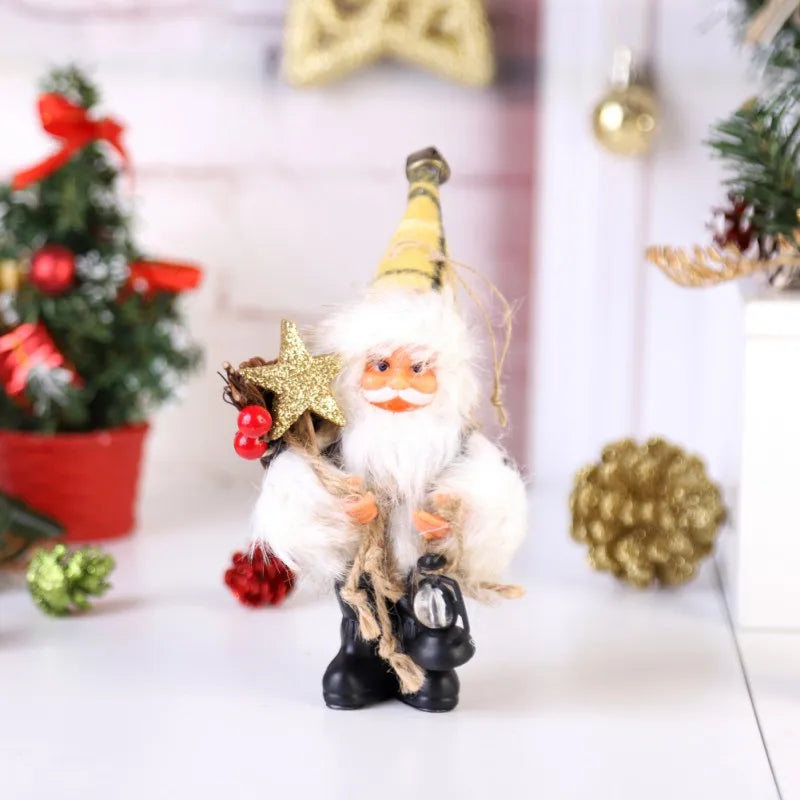 Charming Plush Santa with Lantern Christmas Decor - Image 12