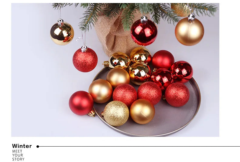 24-Piece Christmas Tree Ornament Set - Festive Balls - Image 76