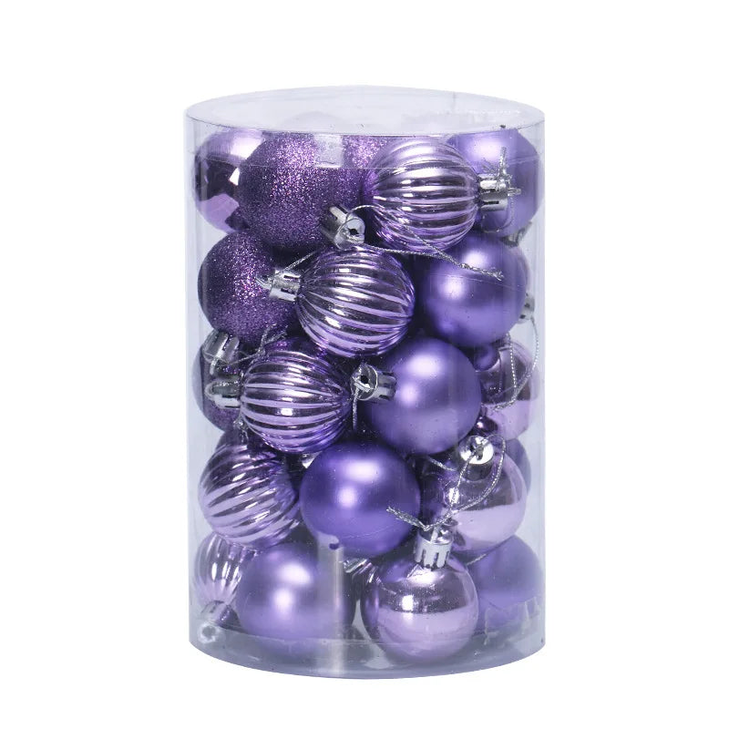 34-Piece Festive Christmas Tree Bauble Set - Image 28