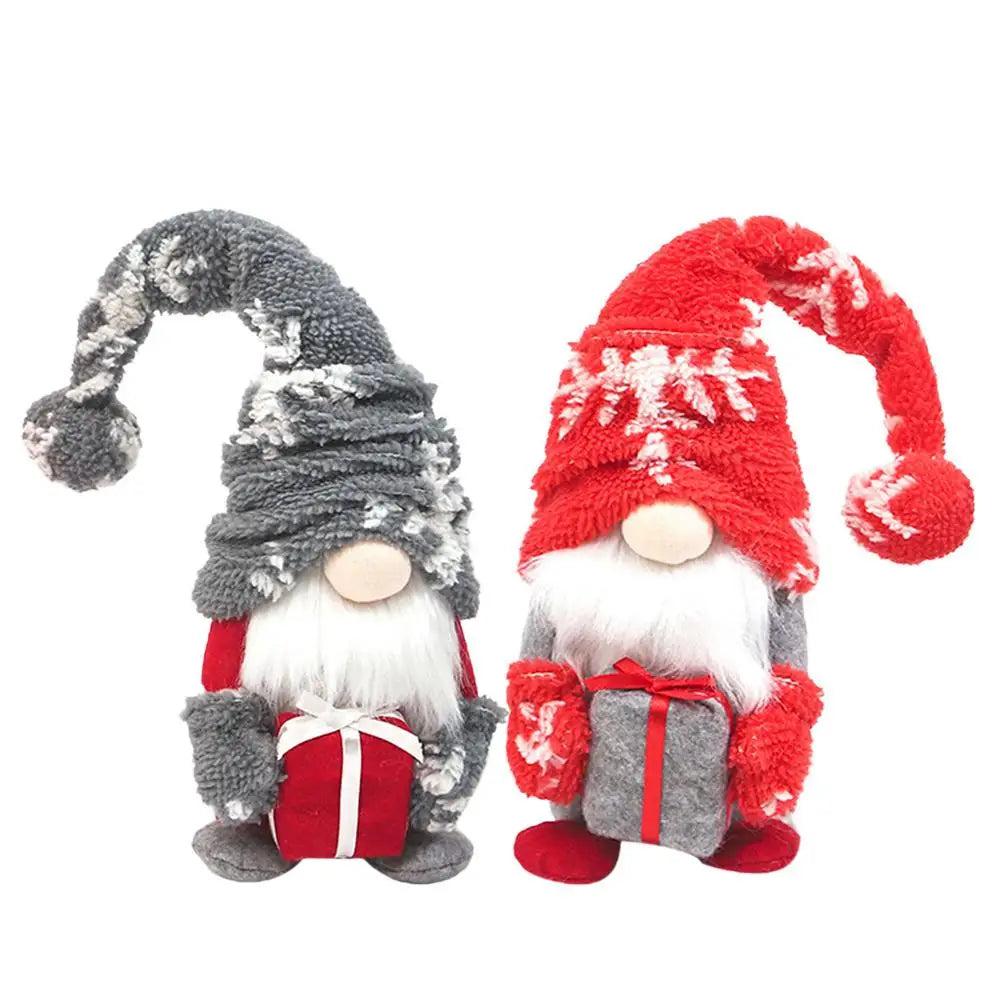 Charming Handmade Christmas Gnome Plush Doll Ornament
