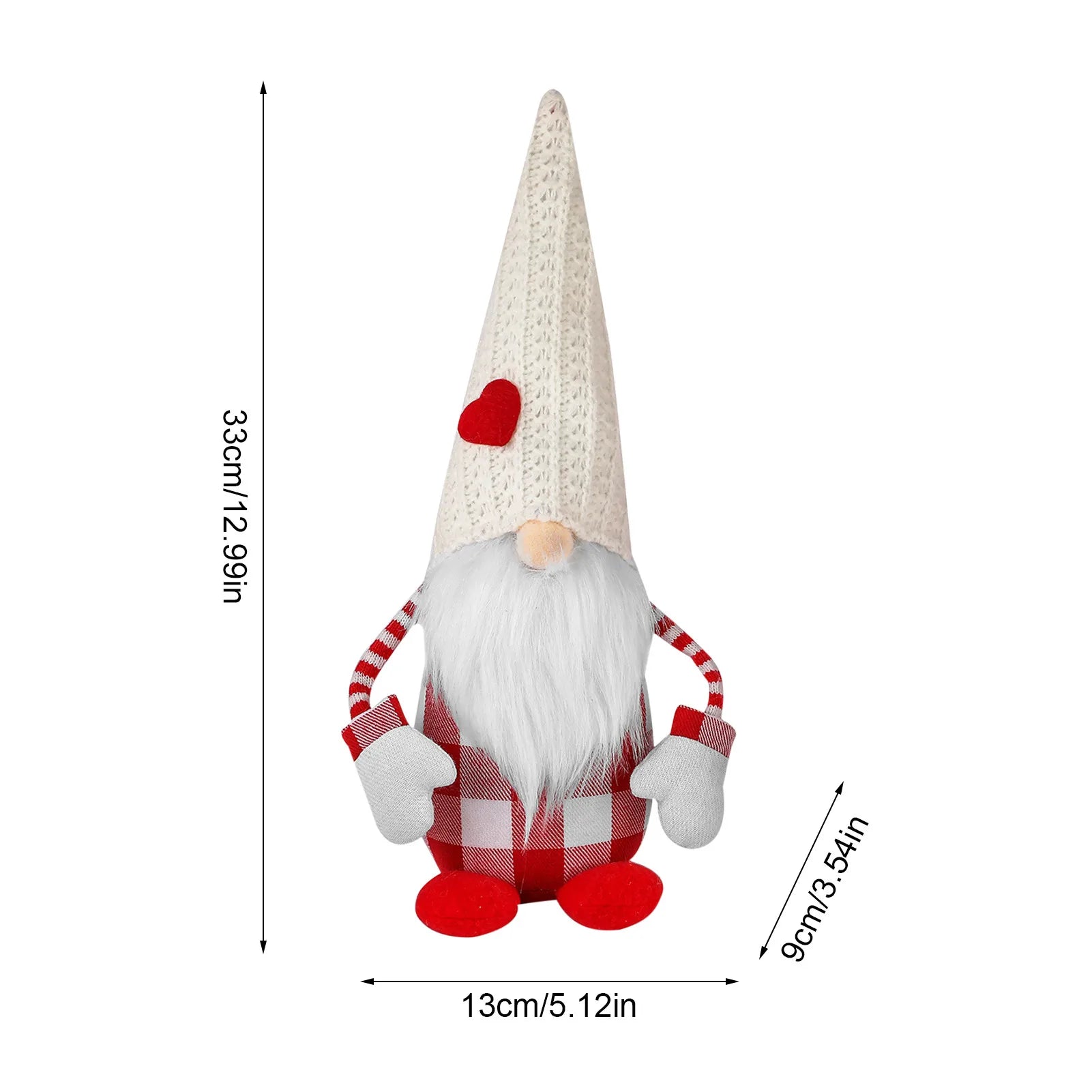 Charming Handmade Christmas Gnome Plush Doll Ornament - Image 19