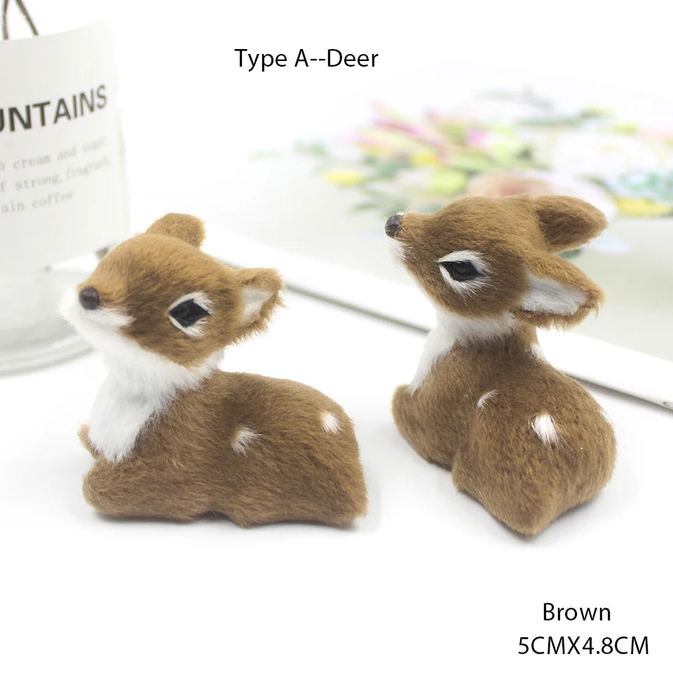Charming Miniature Christmas Deer Table Ornaments - Image 17