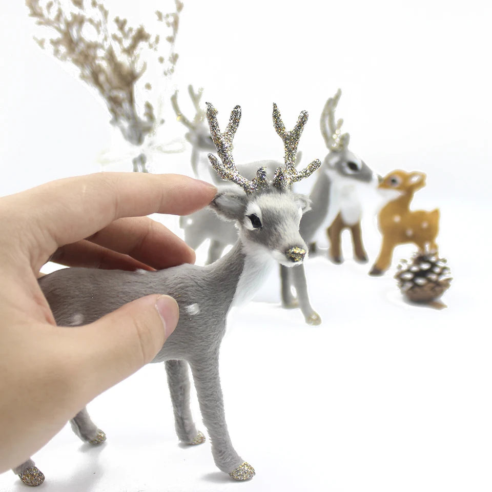 Charming Miniature Christmas Deer Table Ornaments - Image 45