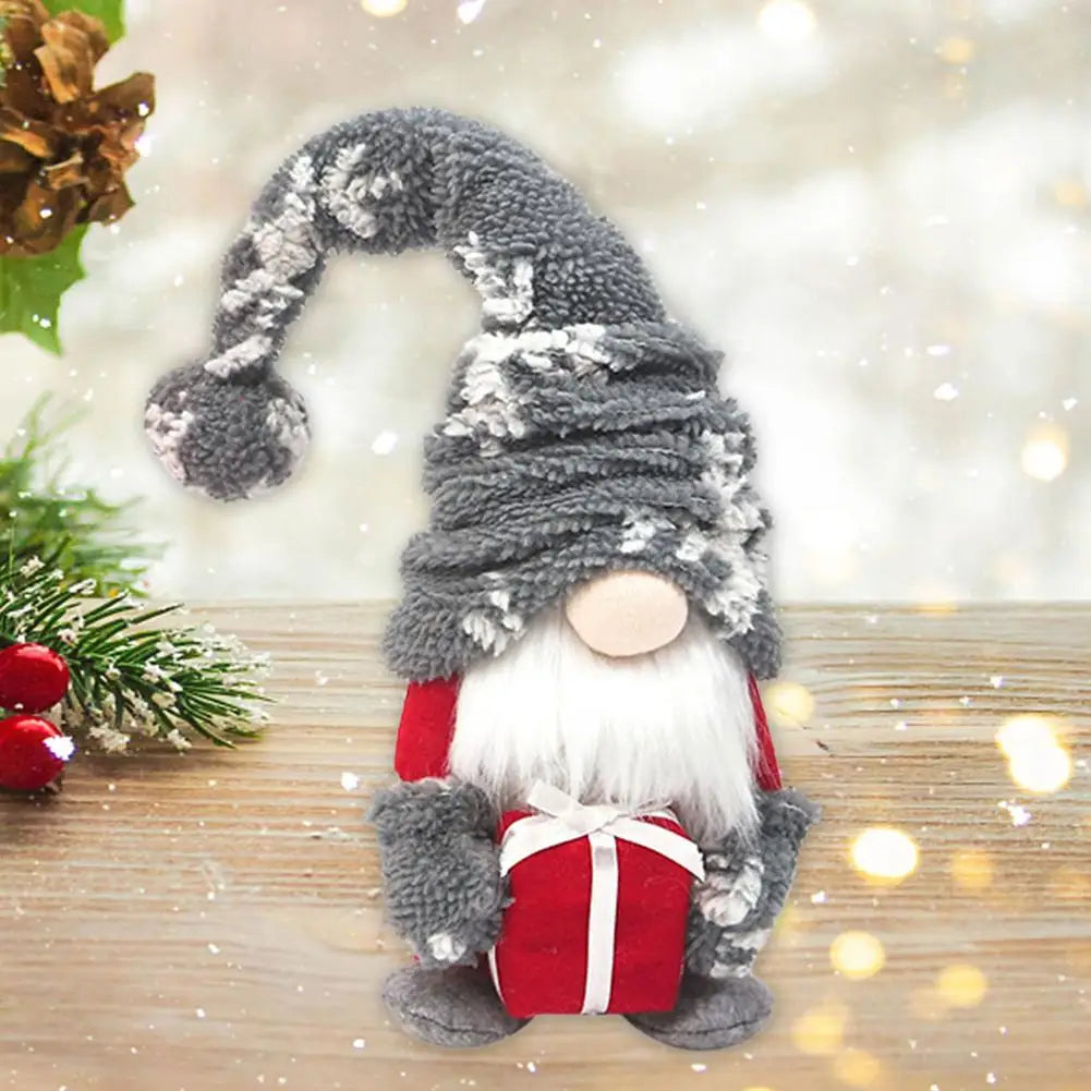 Charming Handmade Christmas Gnome Plush Doll Ornament - Image 38
