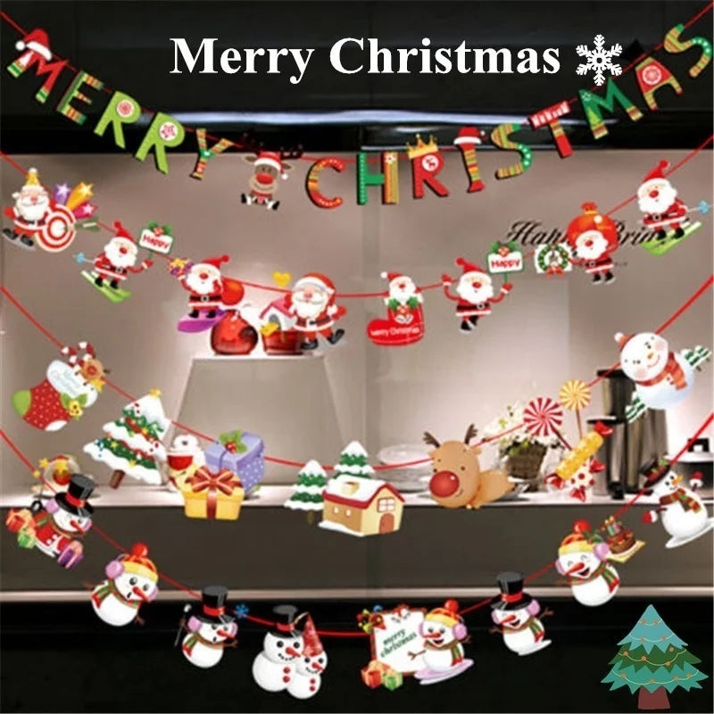 Santa Claus Merry Christmas Bunting Banner Decor - Image 12