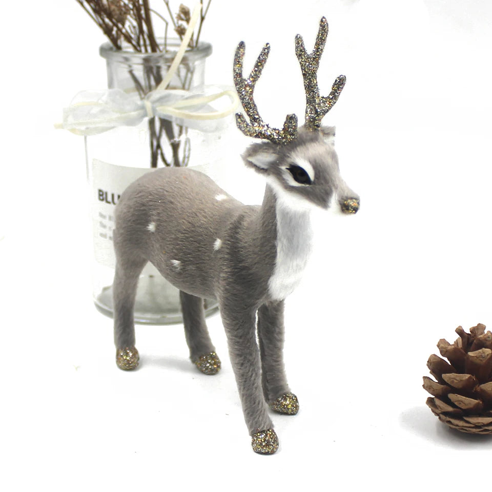 Charming Miniature Christmas Deer Table Ornaments - Image 7