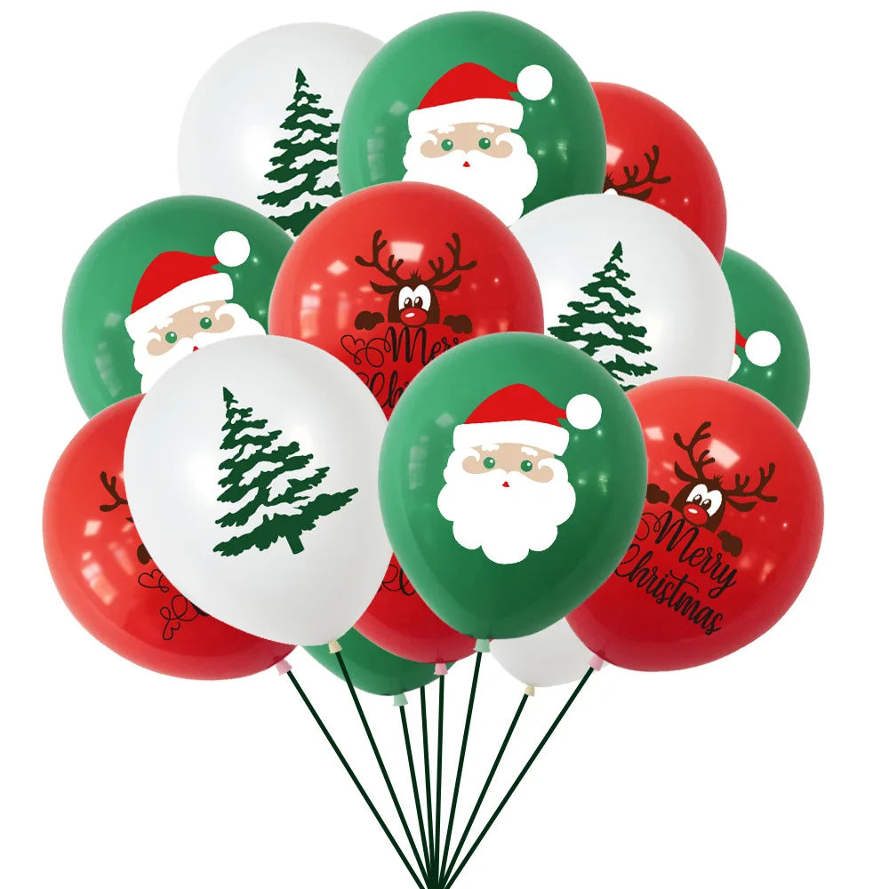 10-Piece Christmas Latex Balloons for Festive Decor - Image 3
