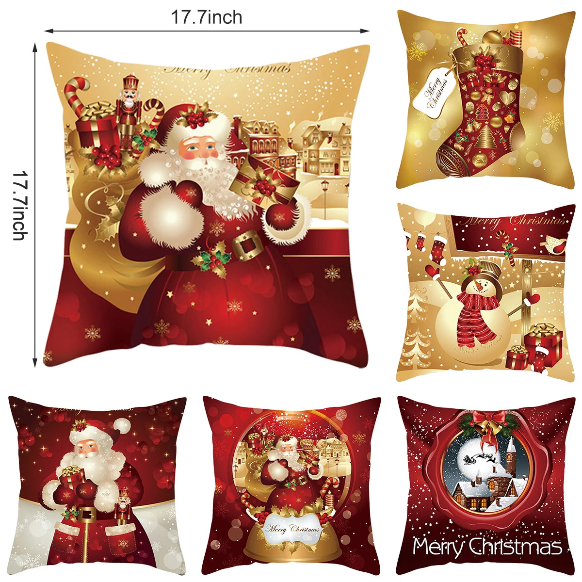 Festive 45cm Christmas Cushion Cover - Merry Decor - Image 55
