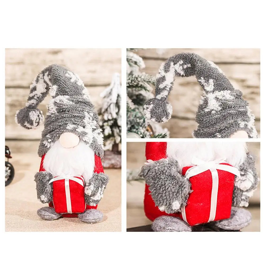 Charming Handmade Christmas Gnome Plush Doll Ornament - Image 36